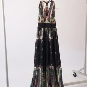 V-neck mutli colored maxi dress